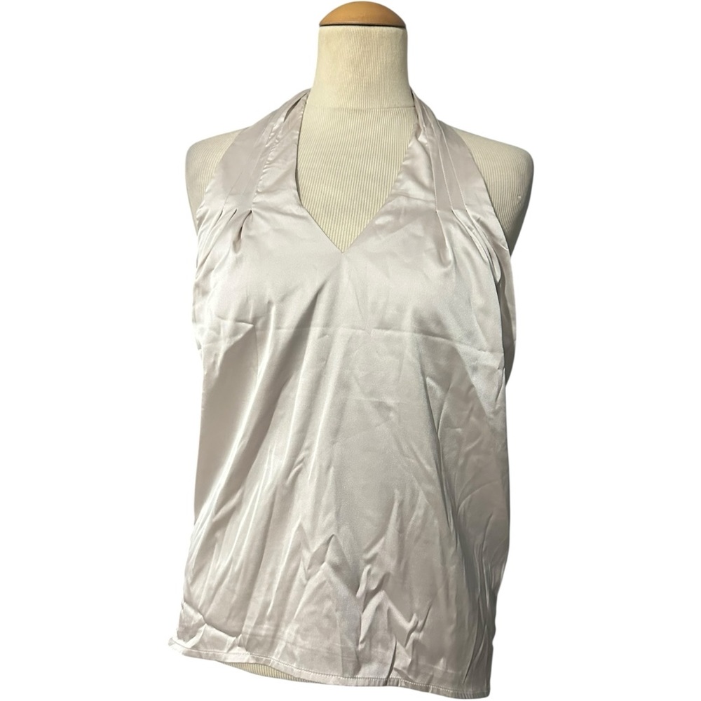 Superdown Halter Satin Top Gold NWT XS